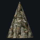 Country Camo Party Birthday Hat<br><div class="desc">These birthday party hats are the perfect touch for the party that celebrates the hunter in your life. The design features rugged country hunting camo. Don't forget to check out the matching birthday plates and napkins.</div>