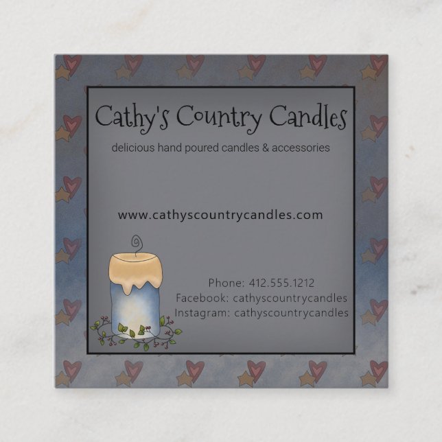 Country Candles Crafter Business Card  (Front)