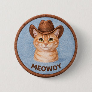 Country Cat 2 Inch Round Button