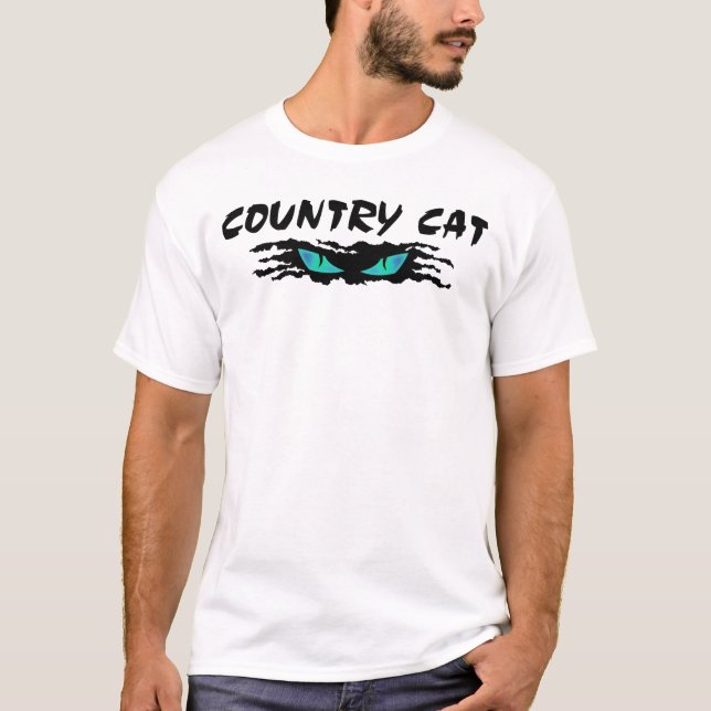 Country Cat Funny Cat Lover T-Shirt (Front)