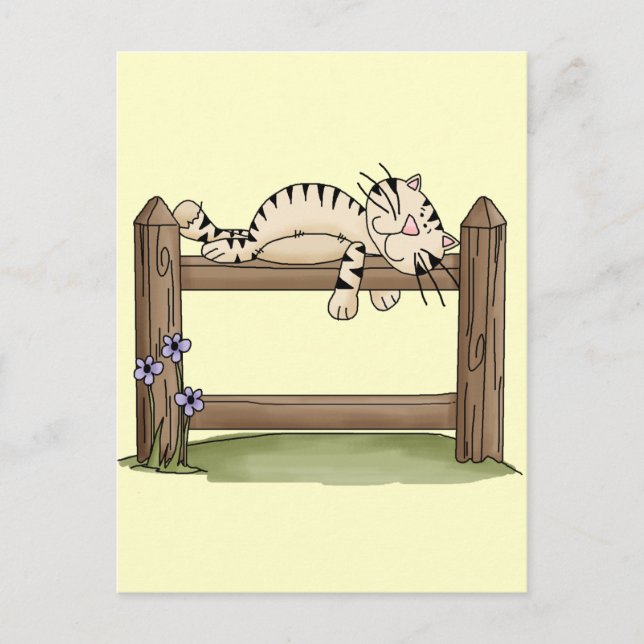Country Cat Nap Postcard (Front)