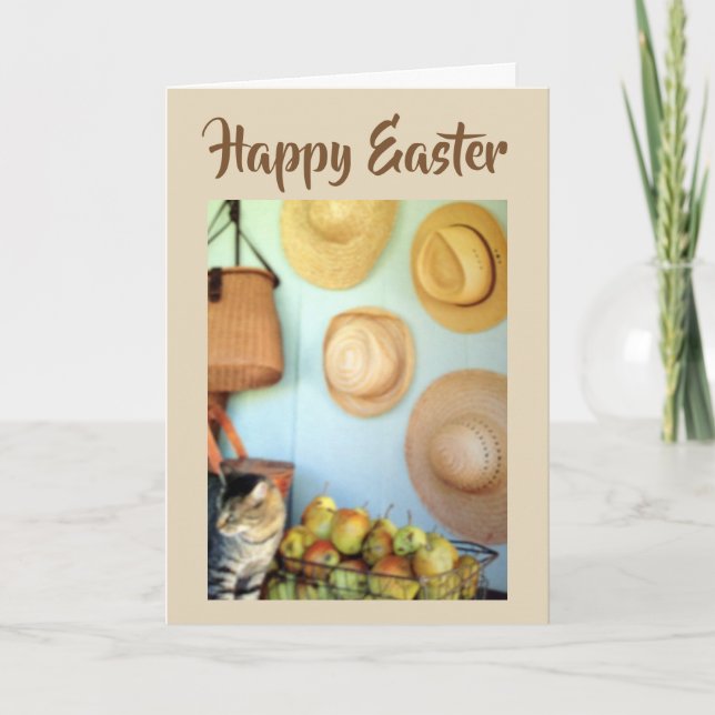 COUNTRY CHARM AND BONNETS FOR ***EASTER*** HOLIDAY CARD (Front)