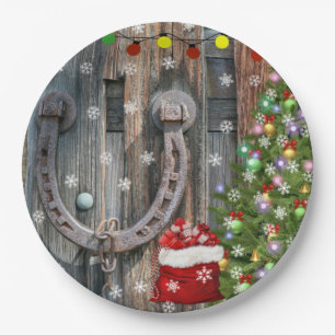Country Charm Christmas Paper Plate