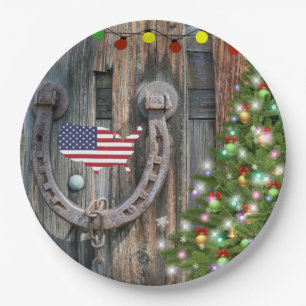 Country Charm Christmas Paper Plate