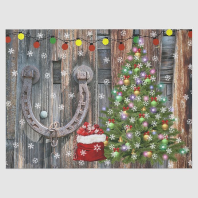 Country Charm Christmas Tissue Paper (Front)