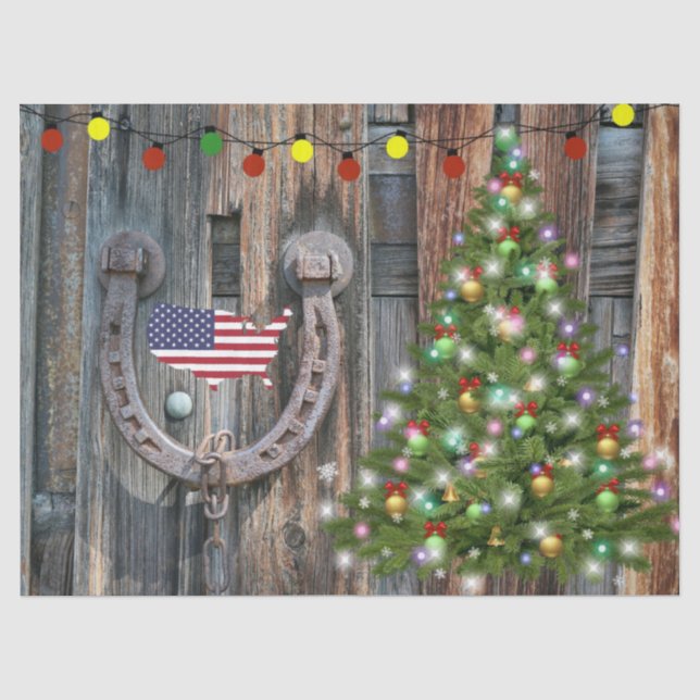 Country Charm Christmas Tissue Paper (Front)