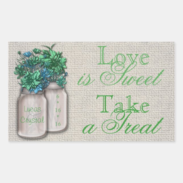 Country Charm Green Candy Buffet Sticker (Front)
