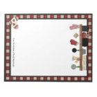 Country Check Recipes Notepad