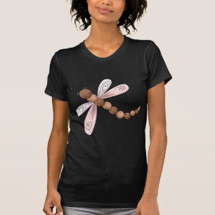 Country Cherries · Brown & Pink Dragonfly T-Shirt
