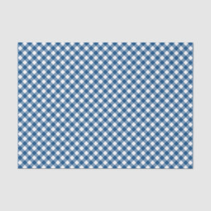 Country Chic Blue Gingham Pattern Tissue Paper