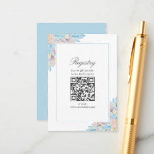 Country Chic Botanical Bridal Shower Registry Enclosure Card