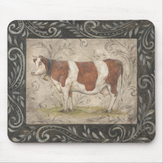 Country Chic Cow by Kate McRostie Mouse Pad