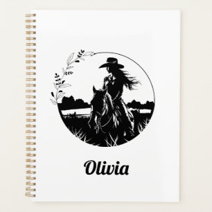 Country Chic Horse Cowgirl Western Personalized Planner