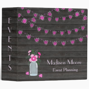 Country Chic Light Strings Event Planner Binder