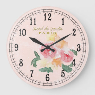 Country Chic or Cottage Chic Large Clock