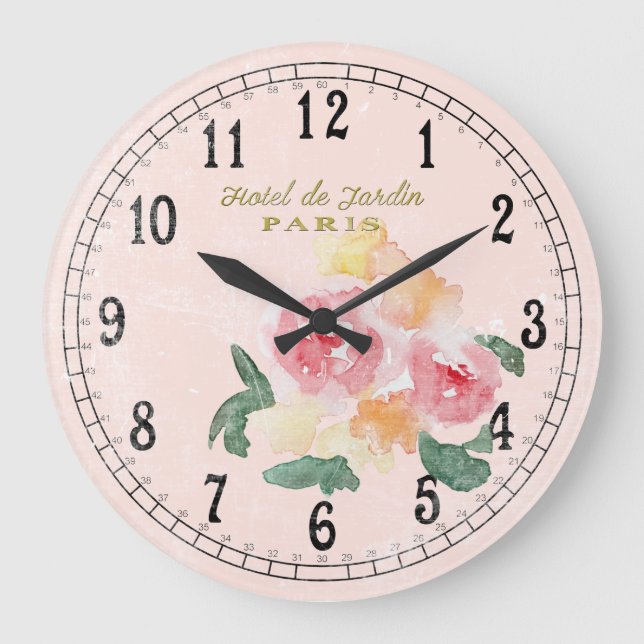 Country Chic or Cottage Chic Large Clock (Front)