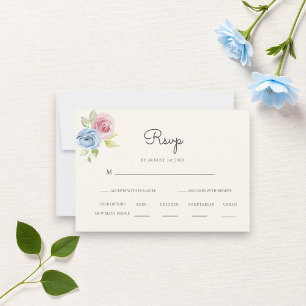 Country chic pastel and cream Wedding RSVP
