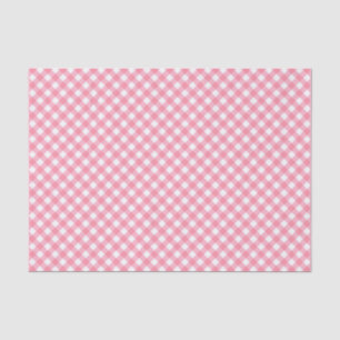Country Chic Pastel Baby Pink Gingham Tissue Paper