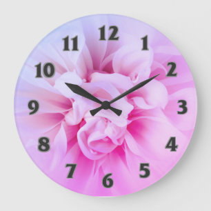 Country Chic Pink Dreamy Dhalia Clock