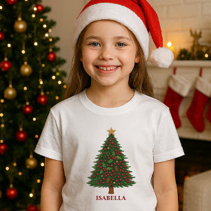 country chic rustic christmas tree white T-Shirt