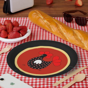 Country Chicken cartoon paper plate