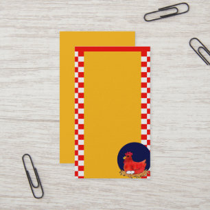 Country Chicken Customizable Business Card