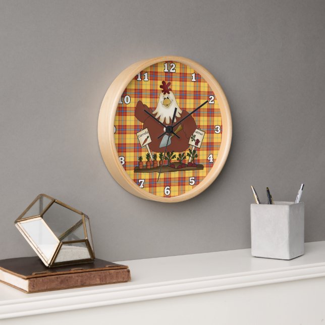 Country Chicken Kitchen horloge murale (Bureau)