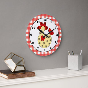 Country Chicken kitchen wall clock