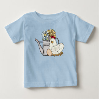 Country Chicken Watering Can Sunflower Daisy Kid's Baby T-Shirt