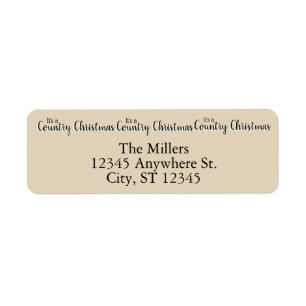 Country Christmas Beige Rustic Pretty Personalized