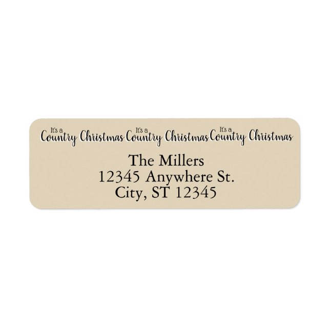 Country Christmas Beige Rustic Pretty Personalized (Front)