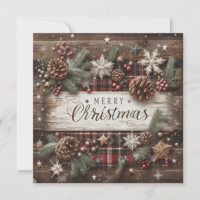 Country Christmas Greeting Card (Front)