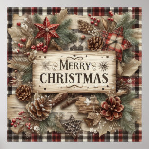 Country Christmas Poster