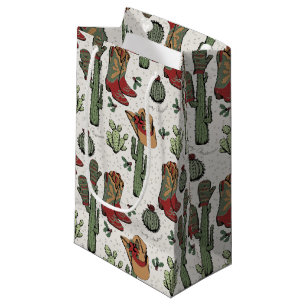 Country Christmas Red and Green Small Gift Bag