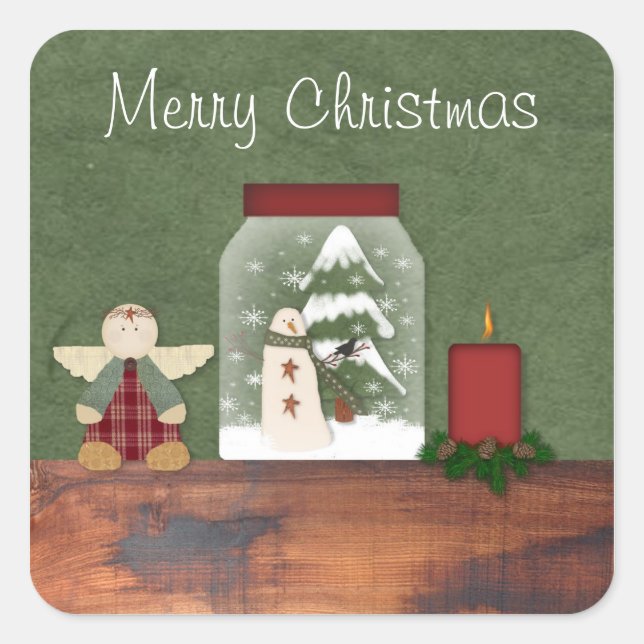 Country Christmas Sticker (Front)