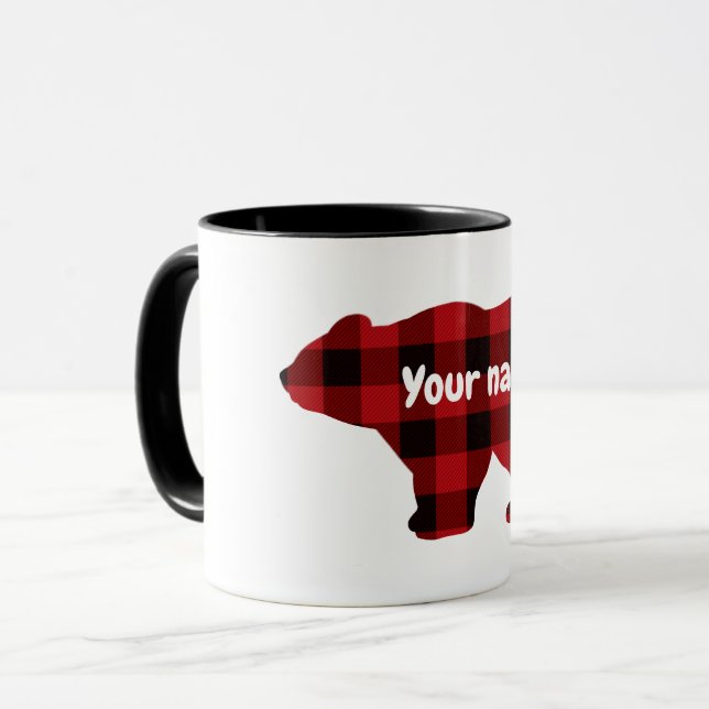 Country classic bear - customizeable mug (Front Left)