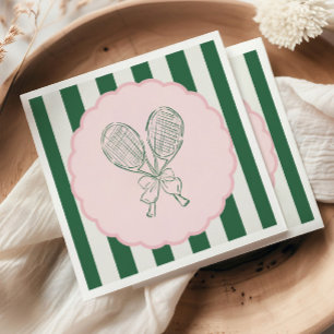 Country Club Courtside Racquet Tennis Birthday Napkin