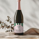 Country Club Courtside Racquet Tennis Favor Sparkling Wine Label<br><div class="desc">Serve up a stylish celebration with our Courtside Tennis Birthday drink labels,  inspired by classic country club aesthetics and simple tennis charm. This design is perfect for tennis lovers of any age,  from kids’ birthdays to milestone celebrations,  bachelorettes and so much more.</div>