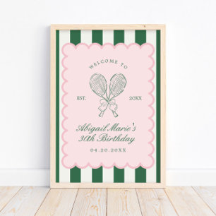 Country Club Courtside Racquet Tennis Welcome Poster