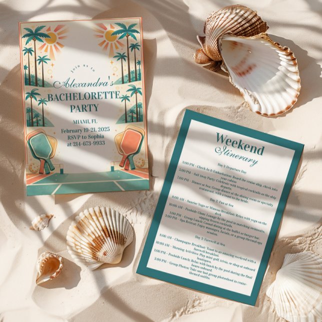 Country Club Pickleball Bachelorette Invitation (Creator Uploaded)