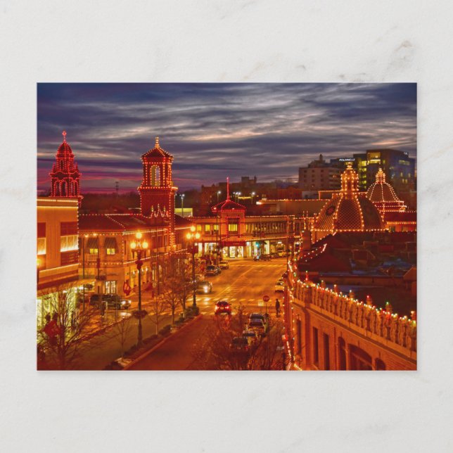 Country Club Plaza Lights, Sunset, Kansas City, MO Postcard (Front)