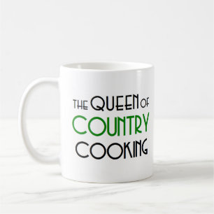 country cooking queen coffee mug