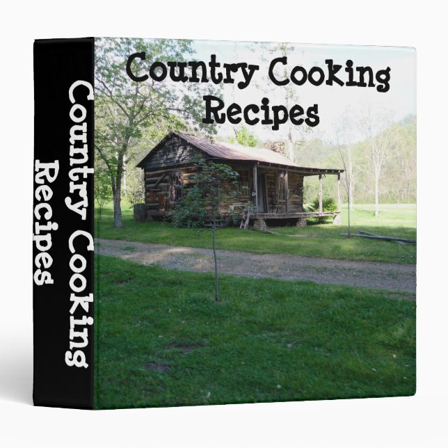 Country Cooking Recipe Book Binder (Front/Spine)