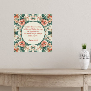 Country Cottage Floral Blessing  Poster