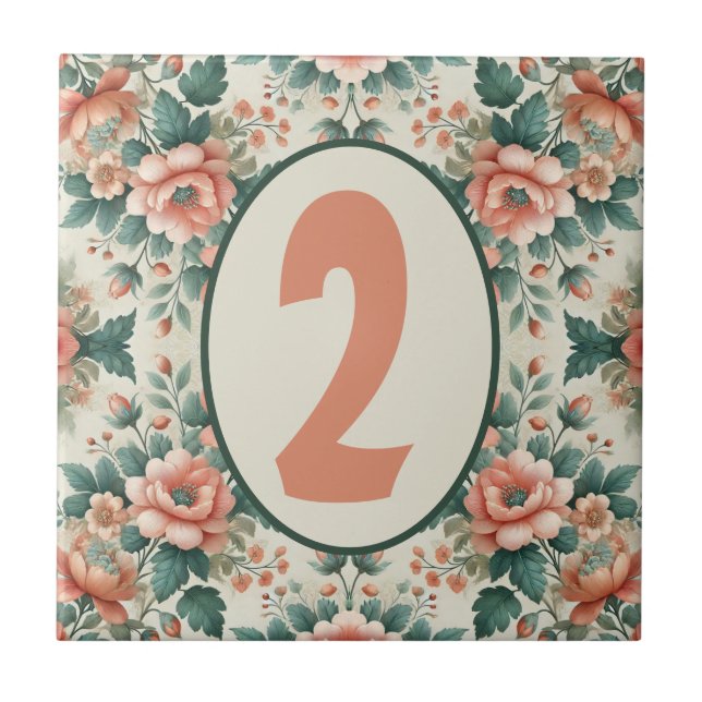 Country Cottage Floral Customizable Tile (Front)