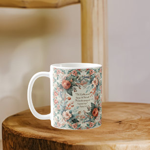 Country Cottage Floral Morning Blessing Mug