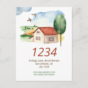 Country Cottage House We Have Moved Home Announcement Postcard