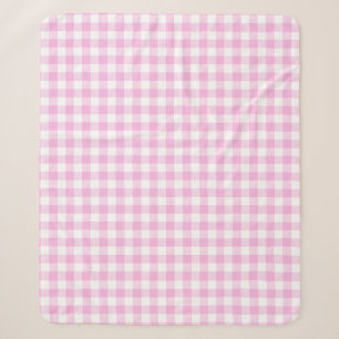 Country Cottage Pink Plaid Sherpa Blanket