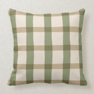 Country Cottage Plaid Throw Pillow