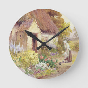 Country Cottage Round Clock